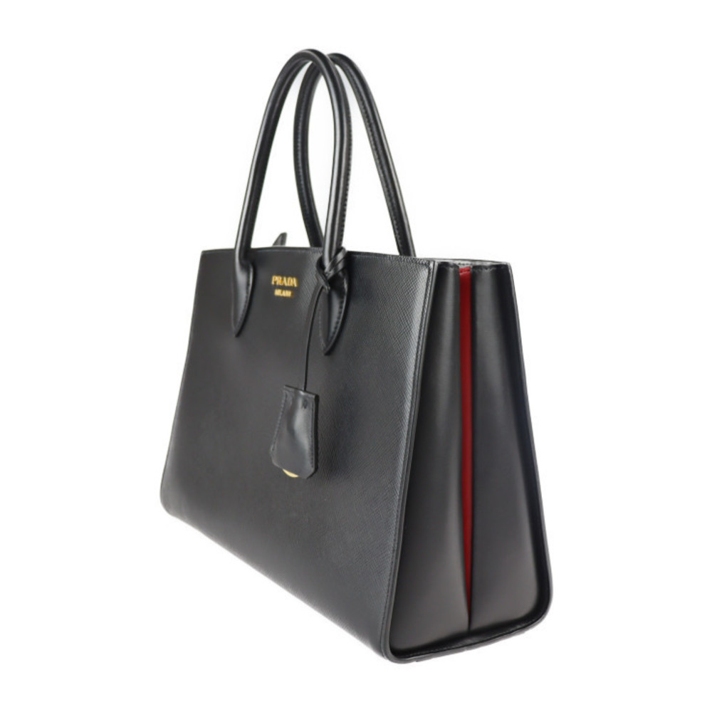 Prada Leather Black Sofiette Saffiano Handbag